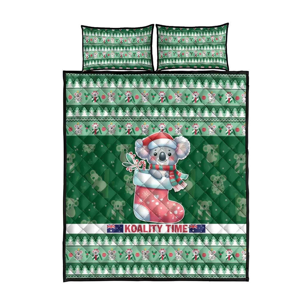 Aussie Koala Quilt Bed Set Merry Christmas