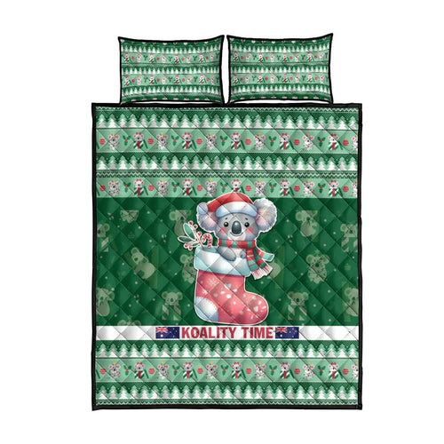 Aussie Koala Quilt Bed Set Merry Christmas
