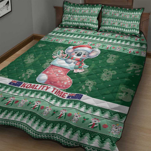 Aussie Koala Quilt Bed Set Merry Christmas