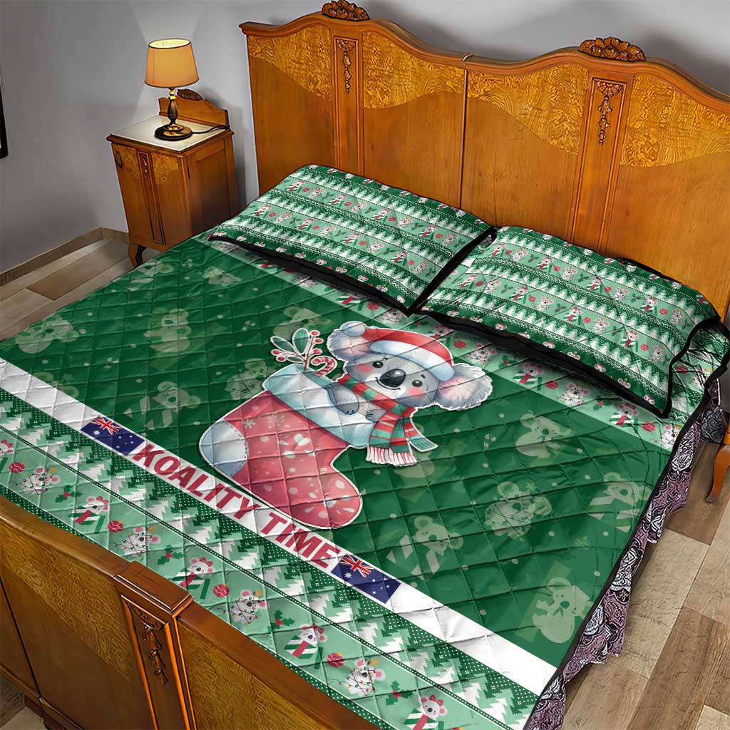 Aussie Koala Quilt Bed Set Merry Christmas