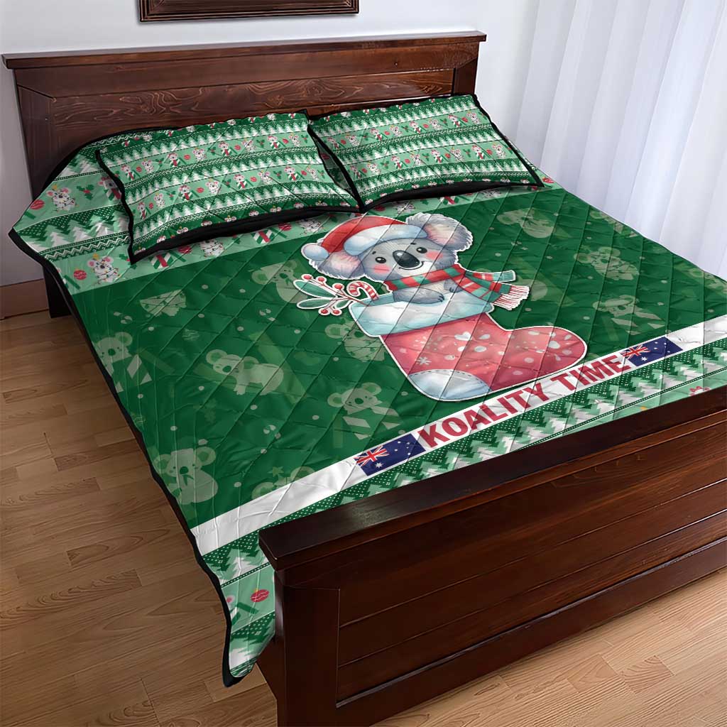 Aussie Koala Quilt Bed Set Merry Christmas