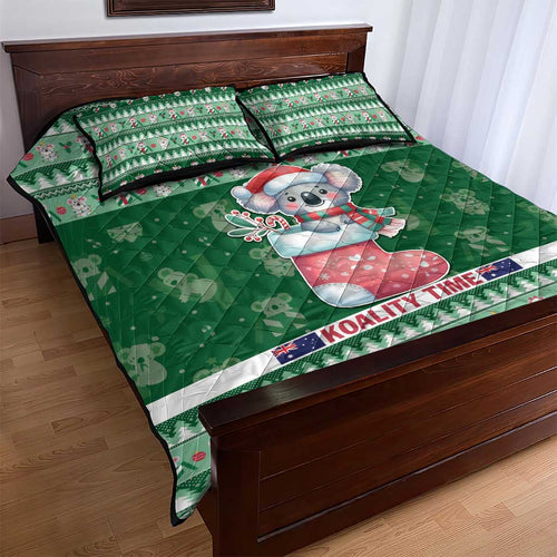 Aussie Koala Quilt Bed Set Merry Christmas