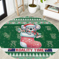 Aussie Koala Round Carpet Merry Christmas