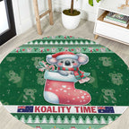 Aussie Koala Round Carpet Merry Christmas