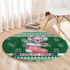 Aussie Koala Round Carpet Merry Christmas
