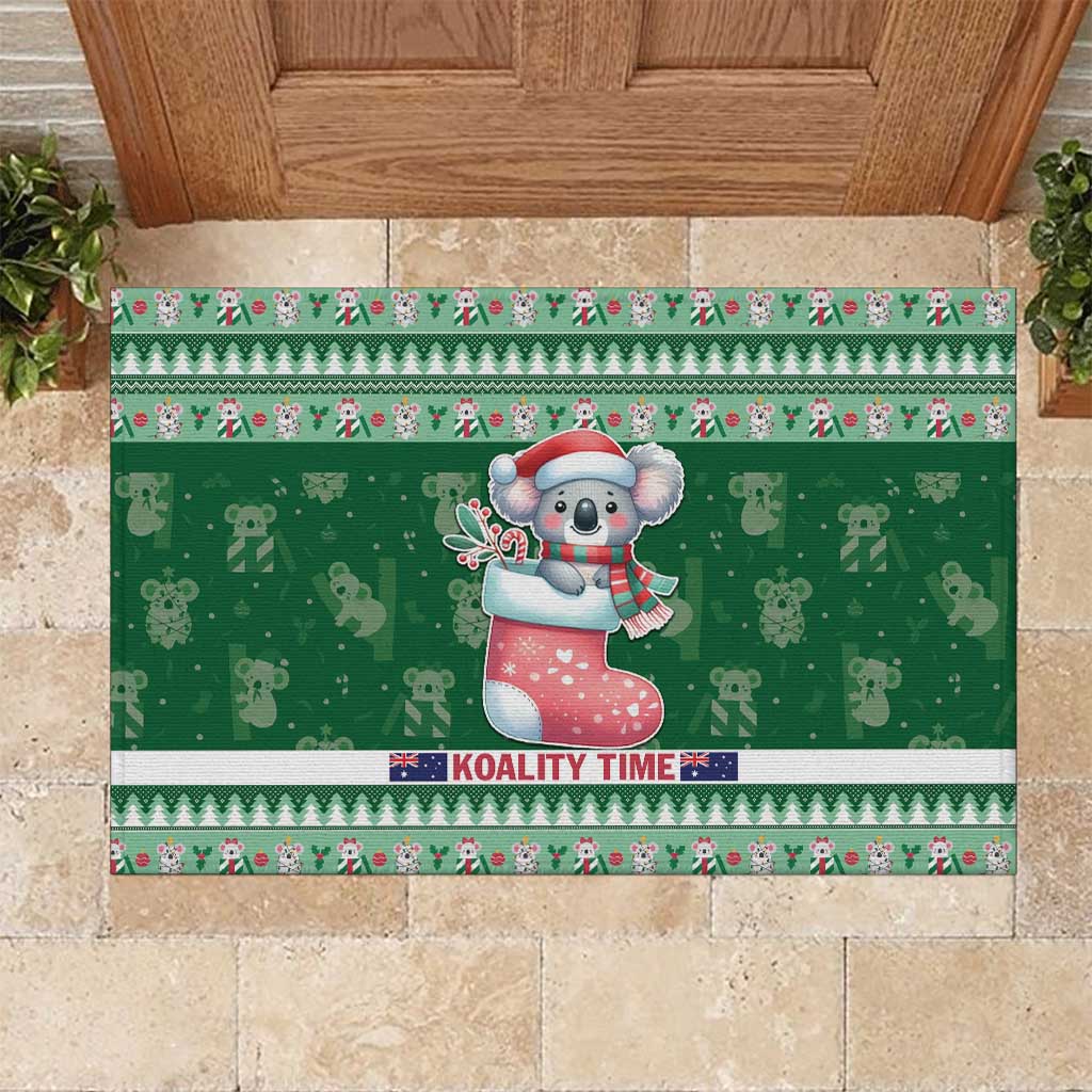 Aussie Koala Rubber Doormat Merry Christmas