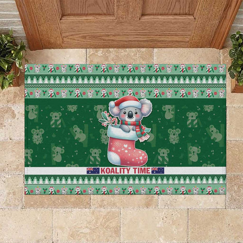 Aussie Koala Rubber Doormat Merry Christmas