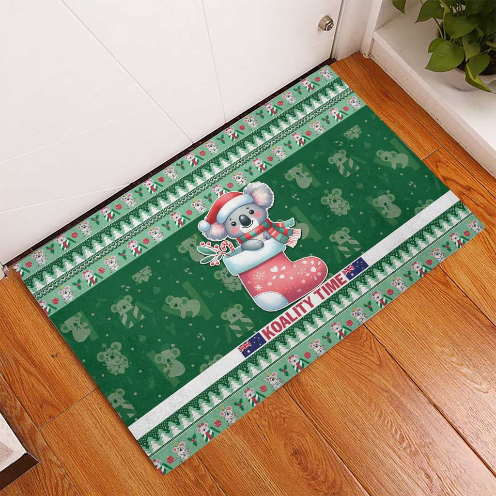Aussie Koala Rubber Doormat Merry Christmas