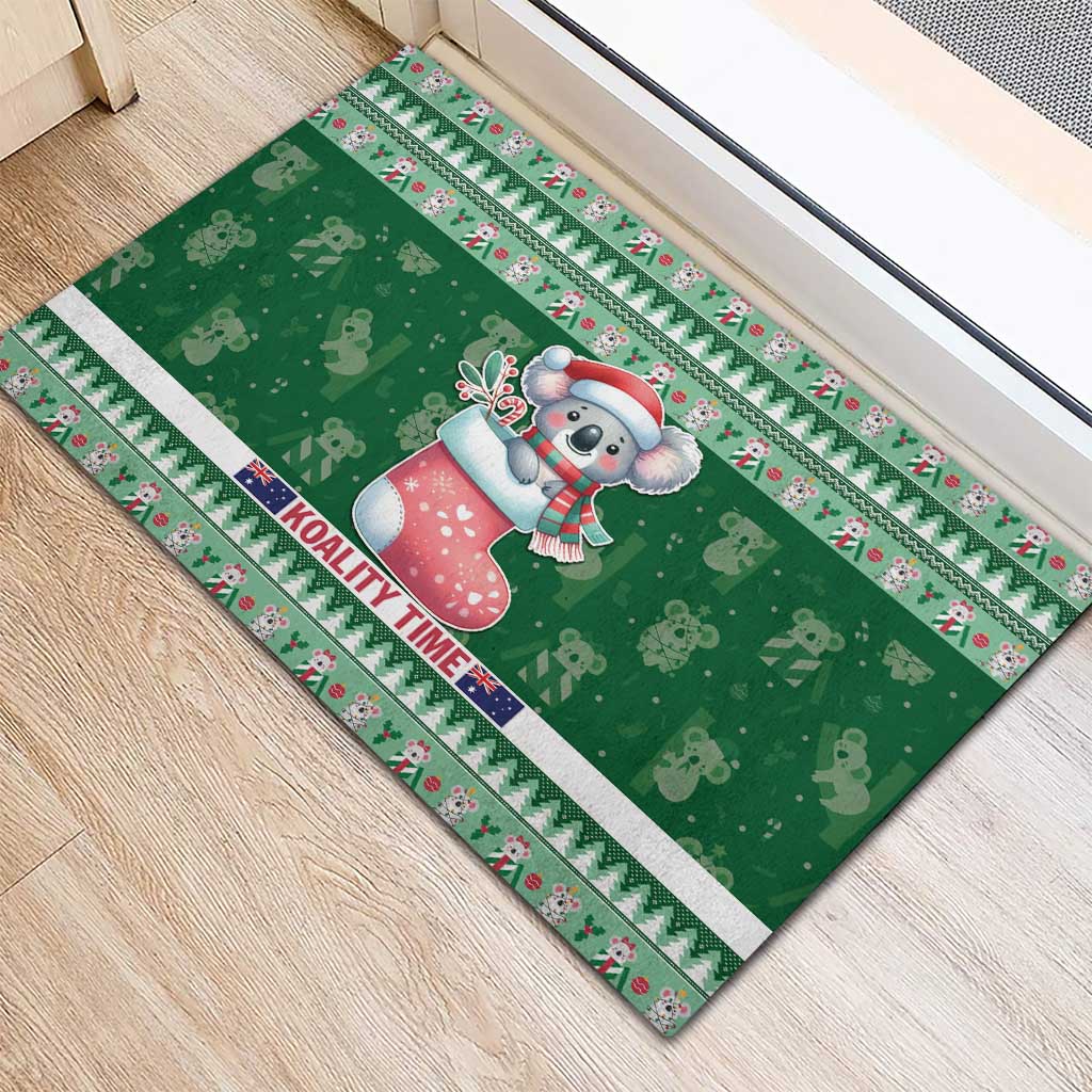 Aussie Koala Rubber Doormat Merry Christmas