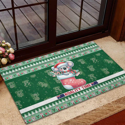 Aussie Koala Rubber Doormat Merry Christmas