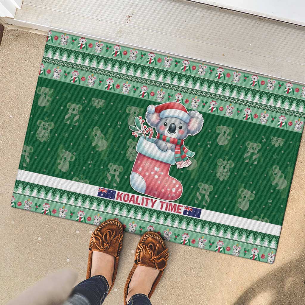 Aussie Koala Rubber Doormat Merry Christmas