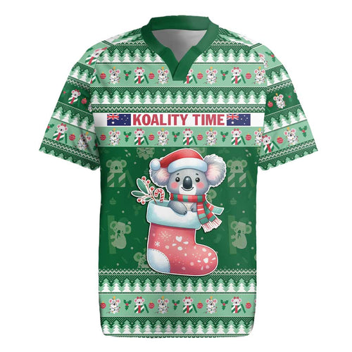 Aussie Koala Rugby Jersey Merry Christmas