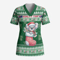 Aussie Koala Scrub Top Merry Christmas - Aussie Hoodie