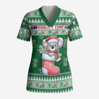 Aussie Koala Scrub Top Merry Christmas - Aussie Hoodie