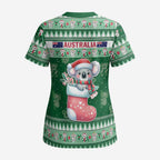 Aussie Koala Scrub Top Merry Christmas - Aussie Hoodie