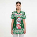 Aussie Koala Scrub Top Merry Christmas - Aussie Hoodie