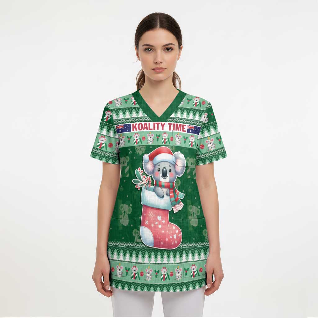 Aussie Koala Scrub Top Merry Christmas - Aussie Hoodie