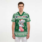 Aussie Koala Scrub Top Merry Christmas - Aussie Hoodie