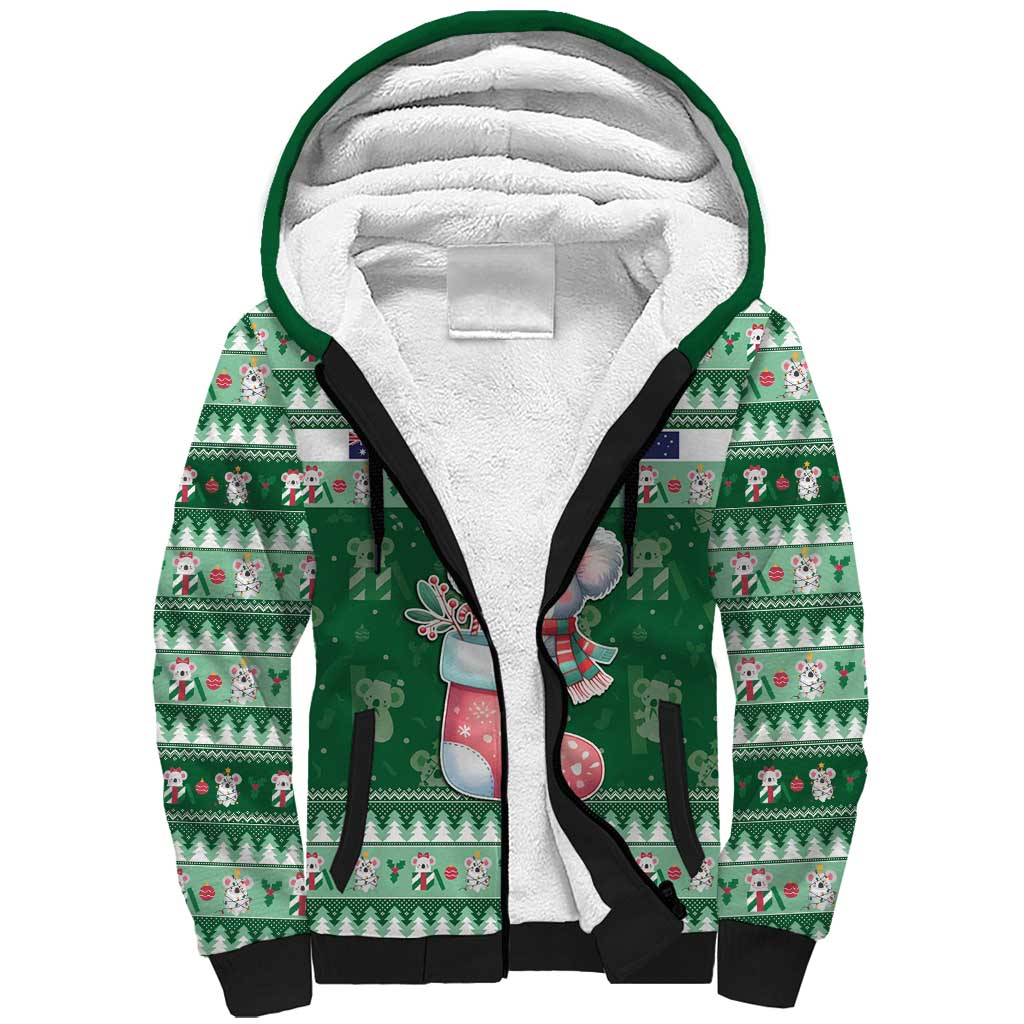 Aussie Koala Sherpa Hoodie Merry Christmas