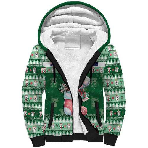 Aussie Koala Sherpa Hoodie Merry Christmas