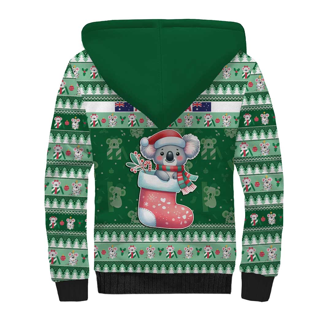 Aussie Koala Sherpa Hoodie Merry Christmas