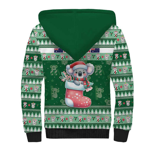 Aussie Koala Sherpa Hoodie Merry Christmas
