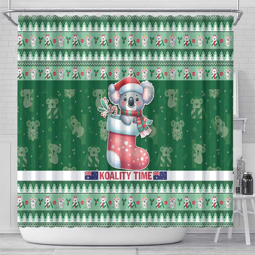 Aussie Koala Shower Curtain Merry Christmas