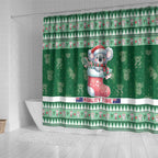Aussie Koala Shower Curtain Merry Christmas