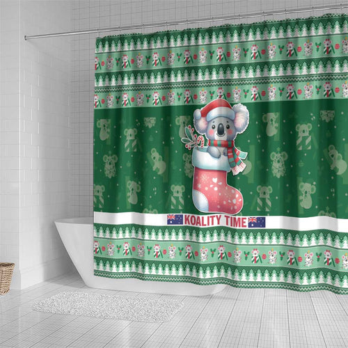 Aussie Koala Shower Curtain Merry Christmas