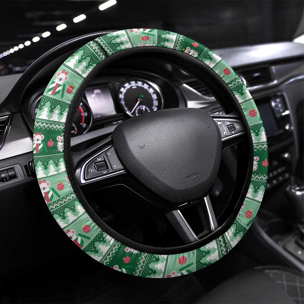 Aussie Koala Steering Wheel Cover Merry Christmas
