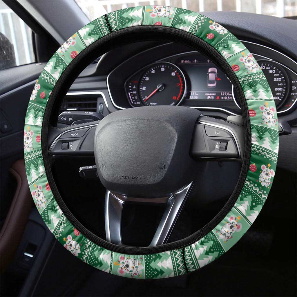 Aussie Koala Steering Wheel Cover Merry Christmas
