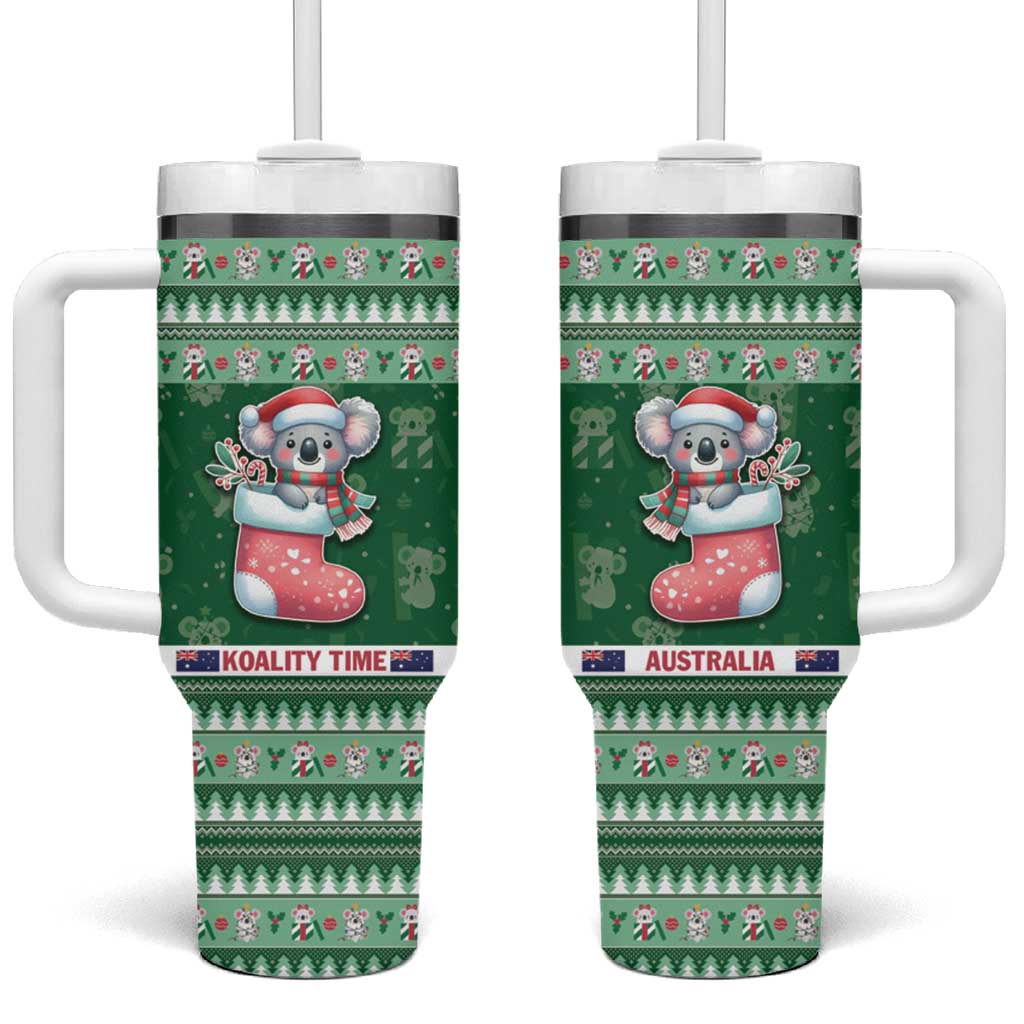 Aussie Koala Tumbler With Handle Merry Christmas