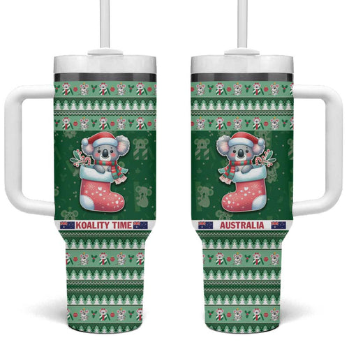 Aussie Koala Tumbler With Handle Merry Christmas