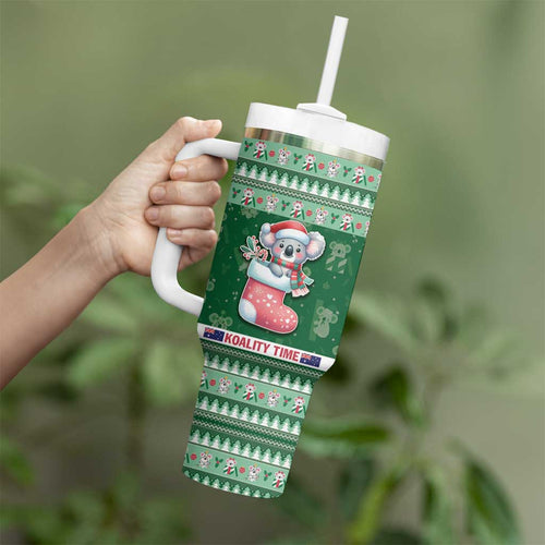Aussie Koala Tumbler With Handle Merry Christmas