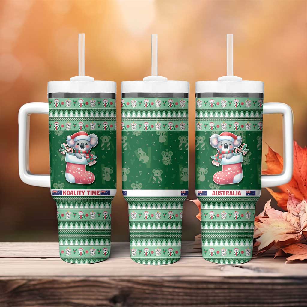 Aussie Koala Tumbler With Handle Merry Christmas