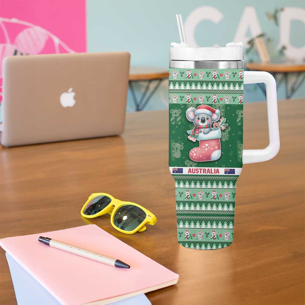 Aussie Koala Tumbler With Handle Merry Christmas