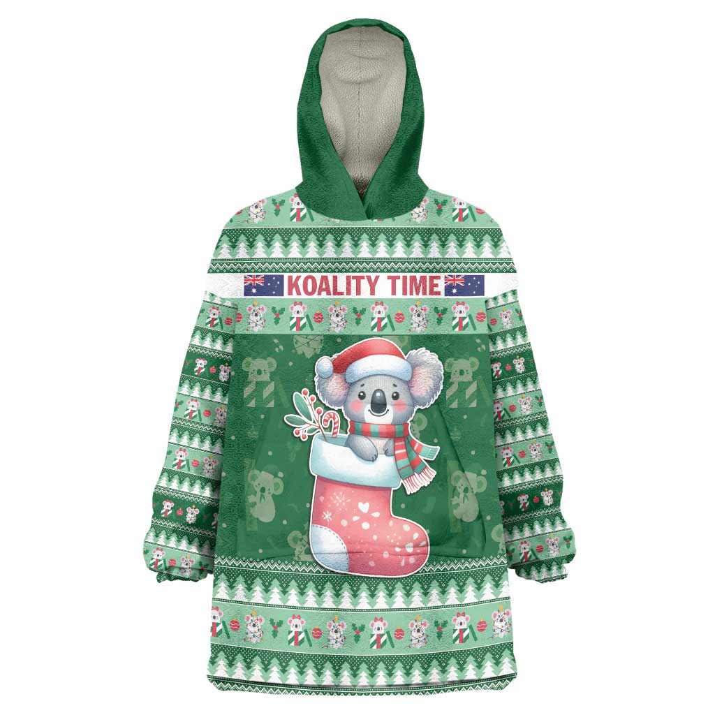 Aussie Koala Wearable Blanket Hoodie Merry Christmas
