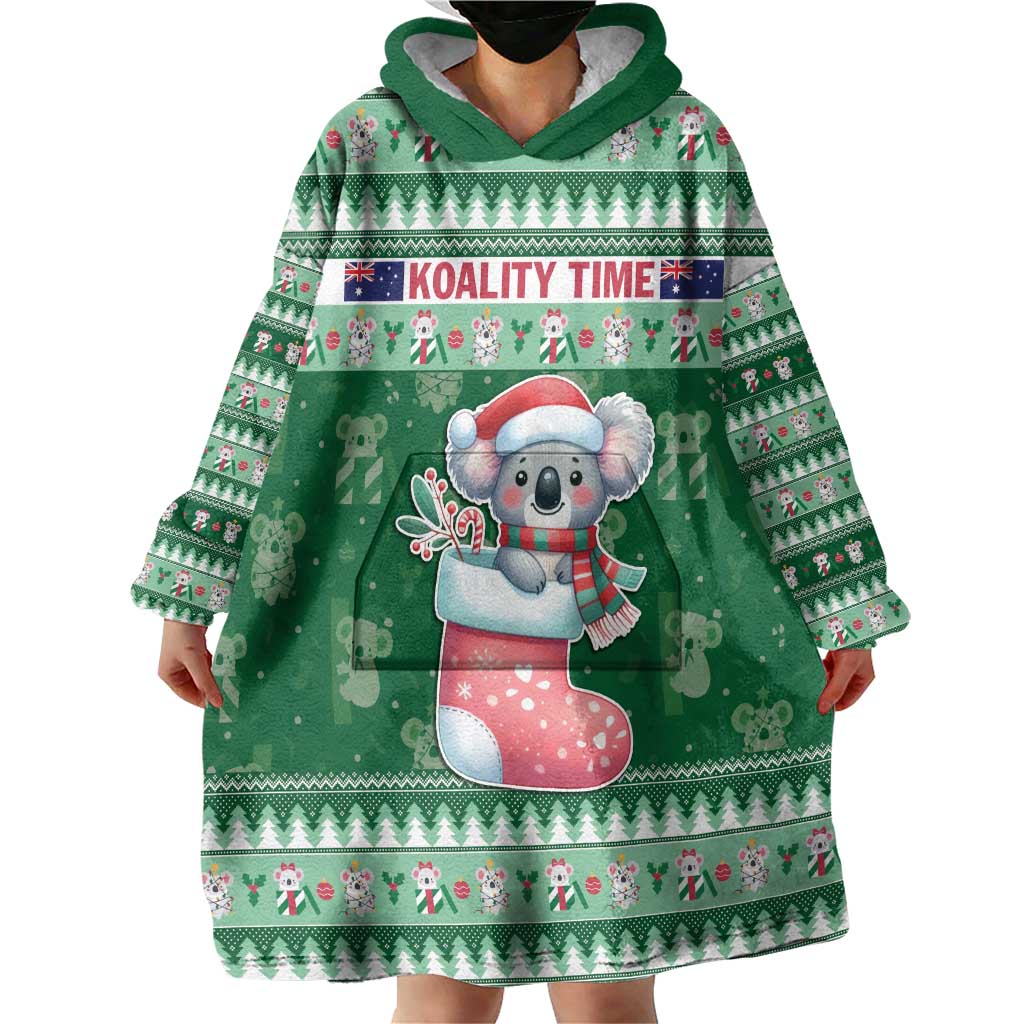 Aussie Koala Wearable Blanket Hoodie Merry Christmas