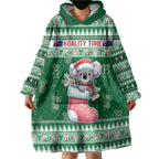 Aussie Koala Wearable Blanket Hoodie Merry Christmas