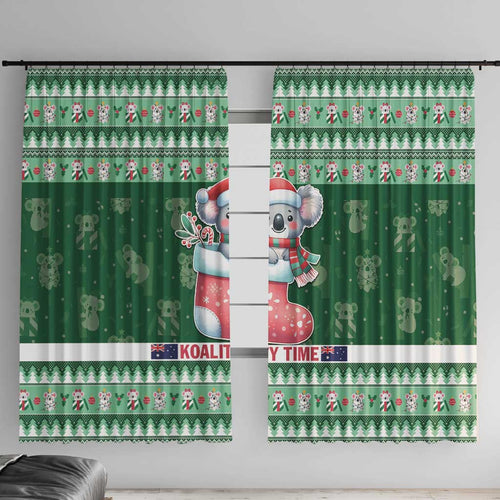 Aussie Koala Window Curtain Merry Christmas