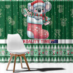 Aussie Koala Window Curtain Merry Christmas