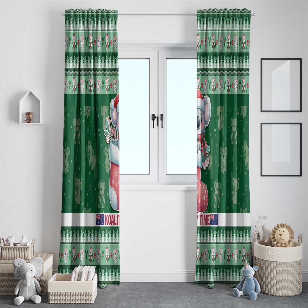Aussie Koala Window Curtain Merry Christmas