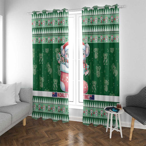 Aussie Koala Window Curtain Merry Christmas