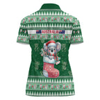 Aussie Koala Women Polo Shirt Merry Christmas