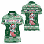Aussie Koala Women Polo Shirt Merry Christmas