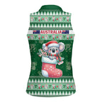 Aussie Koala Women Sleeveless Polo Shirt Merry Christmas