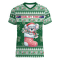 Aussie Koala Women V-Neck T-Shirt Merry Christmas