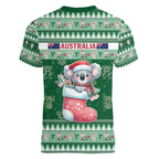 Aussie Koala Women V-Neck T-Shirt Merry Christmas