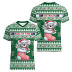 Aussie Koala Women V-Neck T-Shirt Merry Christmas
