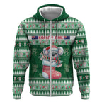 Aussie Koala Zip Hoodie Merry Christmas